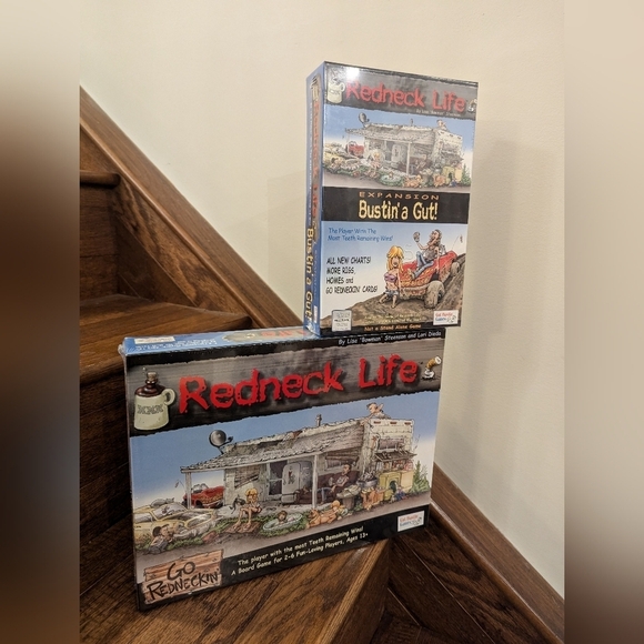 Redneck Life Board Game & bustin'a gut expansion pack, new sealed - Picture 14 of 15